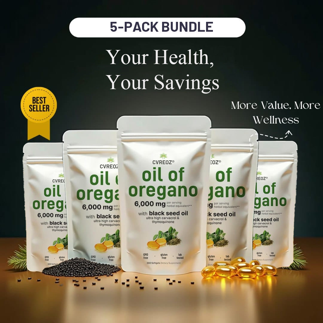 Cvreoz® Oil of Oregano & Black Seed Softgels🌱Powerful Immune & Gut Support💊Clinically Backed Formula