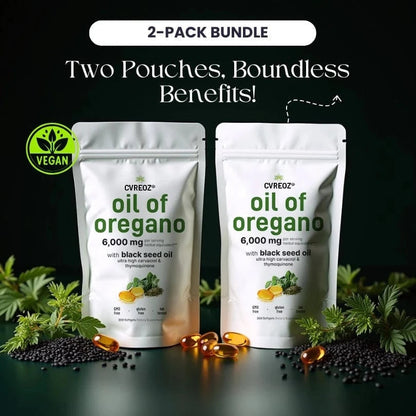 Cvreoz® Oil of Oregano & Black Seed Softgels🌱Powerful Immune & Gut Support💊Clinically Backed Formula🔴