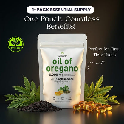 Cvreoz® Oil of Oregano & Black Seed Softgels🌱Powerful Immune & Gut Support💊Clinically Backed Formula🔴