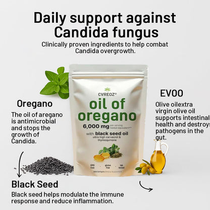 Cvreoz® Oil of Oregano & Black Seed Softgels🌱Powerful Immune & Gut Support💊Clinically Backed Formula🔴