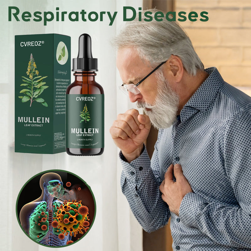 ✅Official Store: 𝐂𝐯𝐫𝐞𝐨𝐳® Mullein + Chlorophyll 𝐑𝐞𝐬𝐩𝐢𝐫𝐚𝐭𝐨𝐫𝐲 𝐃𝐫𝐨𝐩𝐬 🌿 – (🍃💝 Cough, wheezing, shortness of breath, sputum, stuffy nose, bronchitis, bronchitis, allergy symptoms, lung discomfort💝)