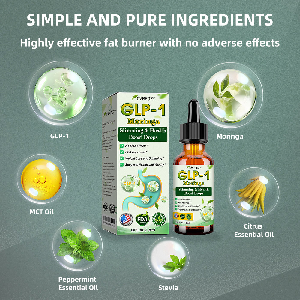 Cvreoz® GLP-1 Slimming & Health Boost Drops 2.0（🏆Powerful GLP-1 Fat Burner |  ✅addressing diabetes, obesity, and cardiovascular diseases| ✅Natural Weight Loss & Energy Balance）🔴