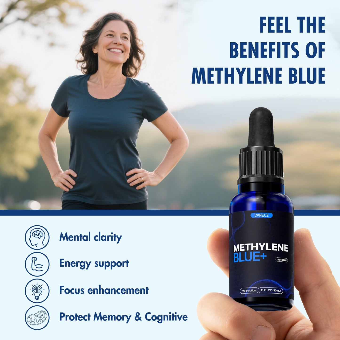 Final 3 Hours[74% OFF]:[🌿Everyday Brain Boost]Cvreoz® USP Grade - Methylene Blue 2.0 (🧠Enhance memory 🧬Anti-aging 🫀Provide energy ✨Regulate mood)