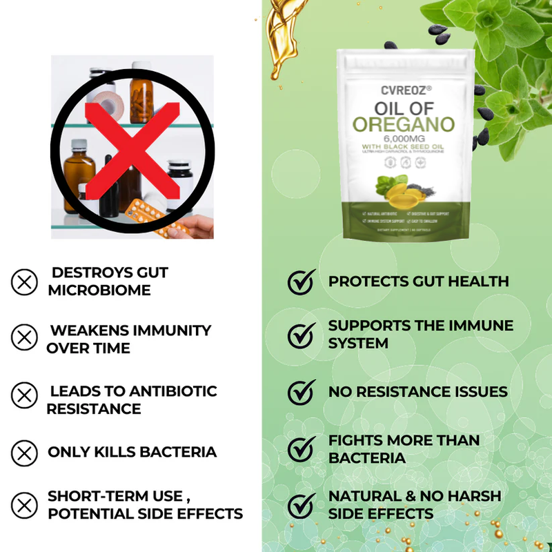 Cvreoz® Oil of Oregano & Black Seed Softgels🌱Powerful Immune & Gut Support💊Clinically Backed Formula🔴