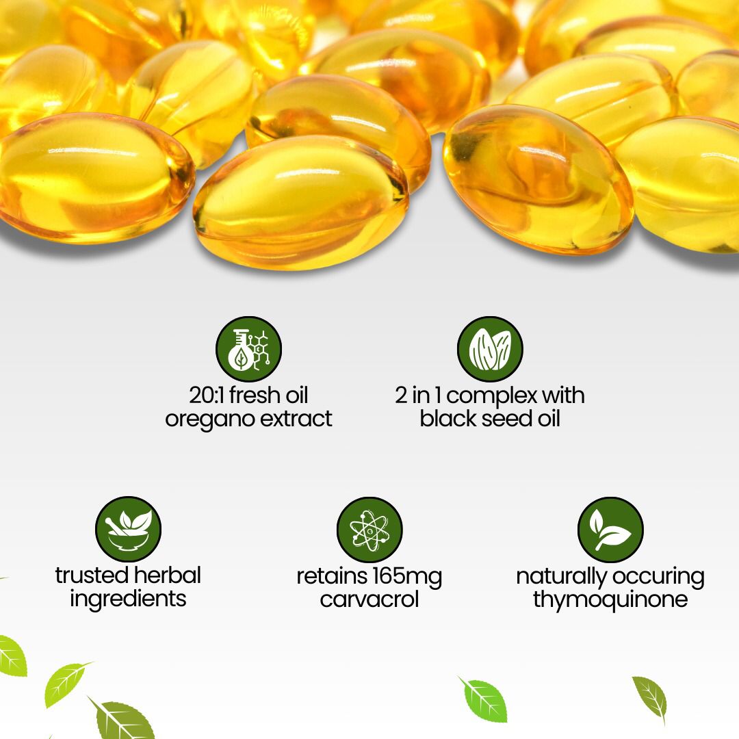 Cvreoz® Oil of Oregano & Black Seed Softgels🌱Powerful Immune & Gut Support💊Clinically Backed Formula🔴