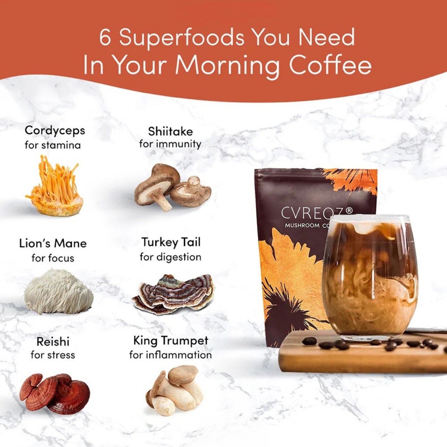 💪Recharge Your Vitality丨💎Cvreoz® Mushroom Coffee