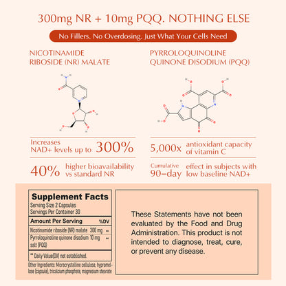💎Cvreoz® NAD+ Complex | 300mg NR + PQQ Clinically Effective | Cellular Repair for Aging, Energy & Metabolism